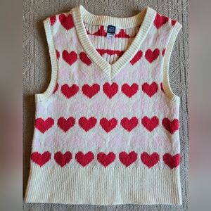 Sweater Vest Hearts Kids Large